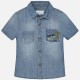 Mayoral Koszula 1158-05 jeansowa dla chłopca baby z krótkim rękawem