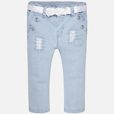 Mayoral spodnie 1526-05 jeansowe dla dziewczynki