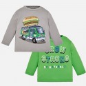 Mayoral bluzki 2026-86 Zestaw 2 koszulek "strong" z długim rękawem dla chłopca