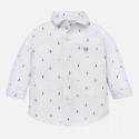 Mayoral koszula 2130-24 biała z nadrukiem z długim rękawem dla chłopca