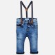 Mayoral Spodnie 2564-92 jeansowe slim fit z szelkami dla chłopca