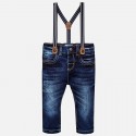 Mayoral Spodnie 2564-93 jeansowe slim fit z szelkami dla chłopca