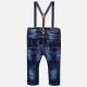 Mayoral Spodnie 2564-93 jeansowe slim fit z szelkami dla chłopca
