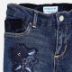 Mayoral Spodnie 4546-26 jeansowe regular fit z haftem dla dziewczynki