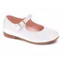 Białe buty komunijne lakierowane dziewczęce Pablosky 330709