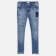 Spodnie Mayoral 6503-71 Długie spodnie jeansowe z aplikacjami dla dziewczyny